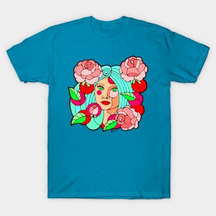 Playful Pink Roses T-Shirt